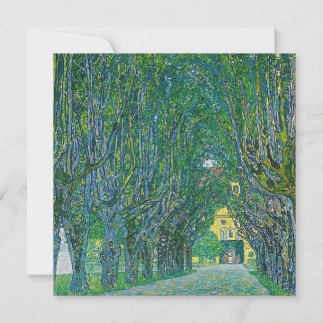 Gustav Klimt - Avenue i Park Schloss Kammer Tack Kort (Framsida)