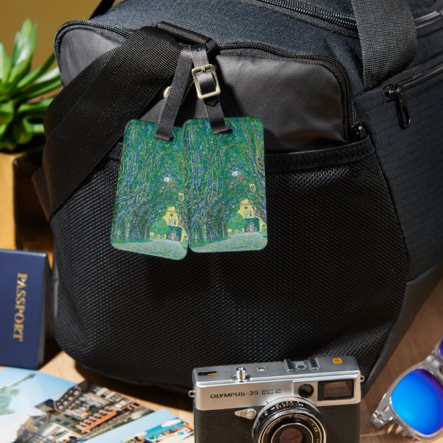 Gustav Klimt: Avenue of Schloss Kammer Park Bagagebricka (Fram & Baksida)