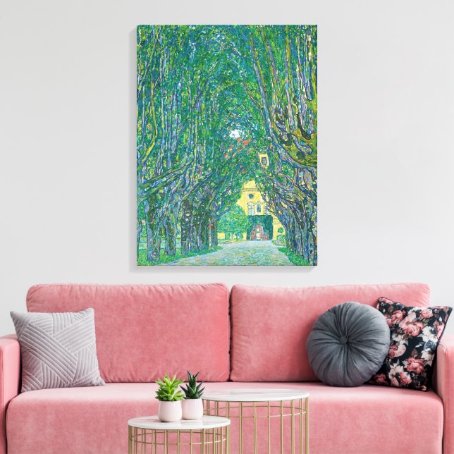 Gustav Klimt: Avenue of Schloss Kammer Park Canvastryck (Insitu (Vardagsrum))
