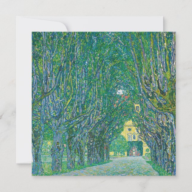 Gustav Klimt Avenue of Schloss Kramer Park Card (Framsida)