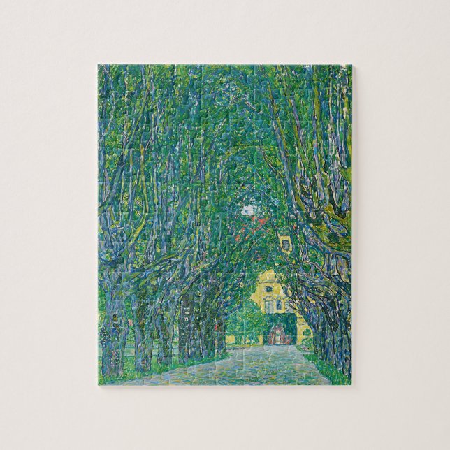 Gustav Klimt Avenue of Schloss Kramer Park Pussel (Vertikal)