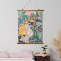 Gustav Klimt Baby Cradle 1978 Old Berömd Painting