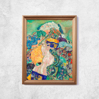 Gustav Klimt Baby Cradle 1978 Old Berömd Painting Poster