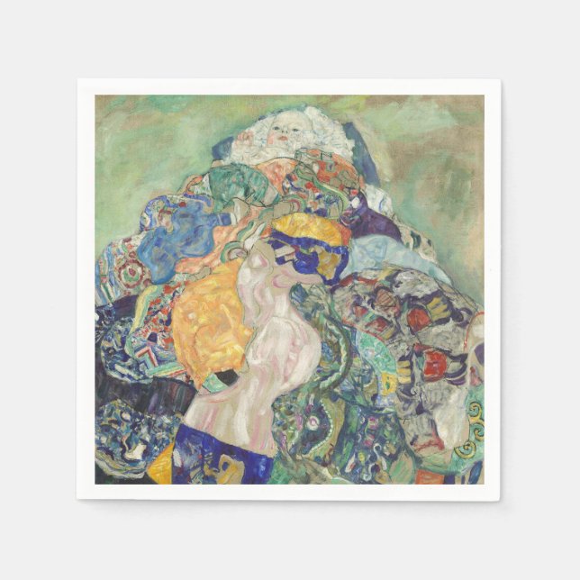 Gustav Klimt - Baby (Cradle) Fine Art Pappersservett (Framsidan)
