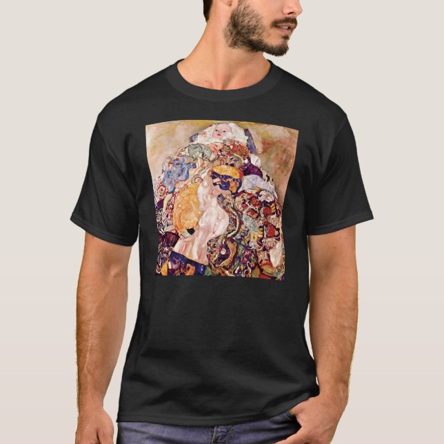 Gustav Klimt - Baby-vaggan - nyfödd T Shirt (Framsida)
