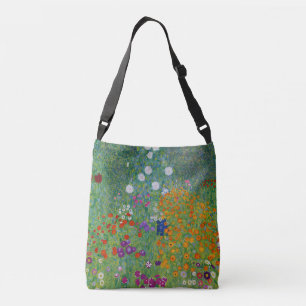 Gustav Klimt Bauerngarten Blomsterträdgård Fine Ar Axelväska