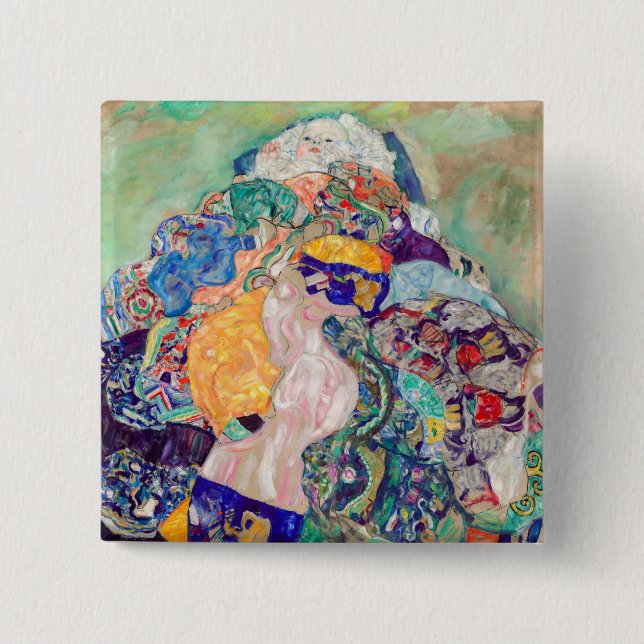 Gustav Klimt - Bebis / Vagga Knapp (Framsida)