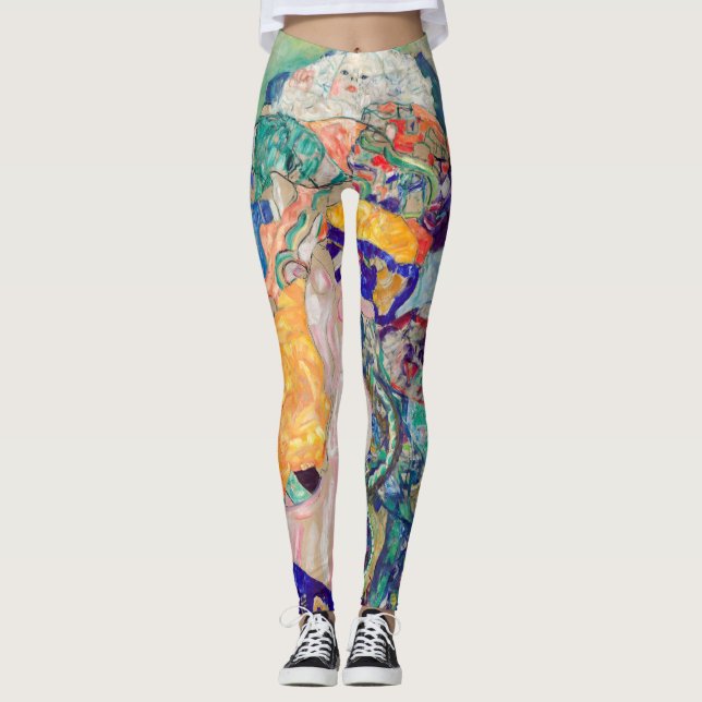 Gustav Klimt - Bebis / Vagga Leggings (Framsida)