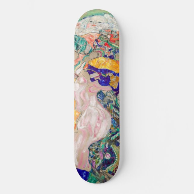 Gustav Klimt - Bebis / Vagga Mini Skateboard Bräda 18,5 Cm (Framsida)