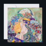 Gustav Klimt - Bebis / Vagga Tack Kort<br><div class="desc">Bebis / Vagga - Gustav Klimt,  Olja på duk,  1917-1918</div>