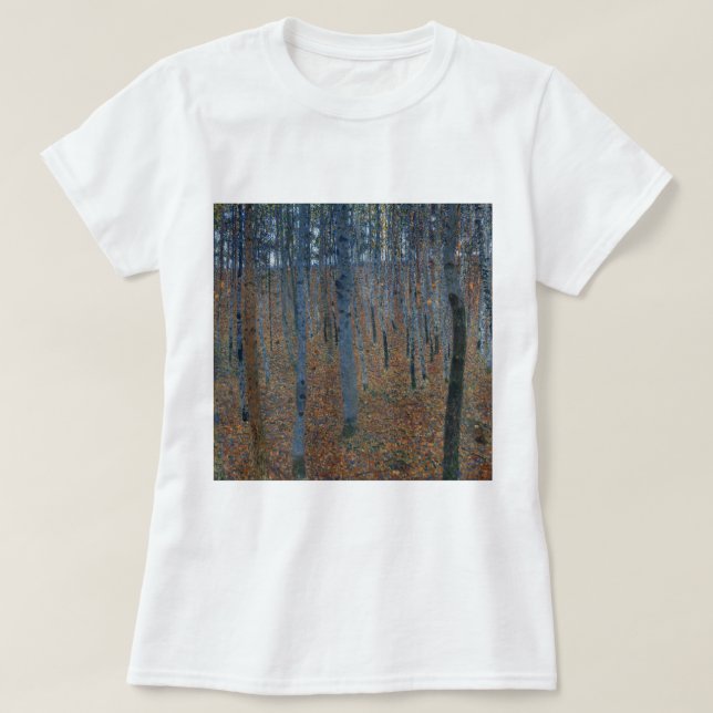 Gustav Klimt Beech Grove GalleryHD Fine Art T Shirt (Design framsida)
