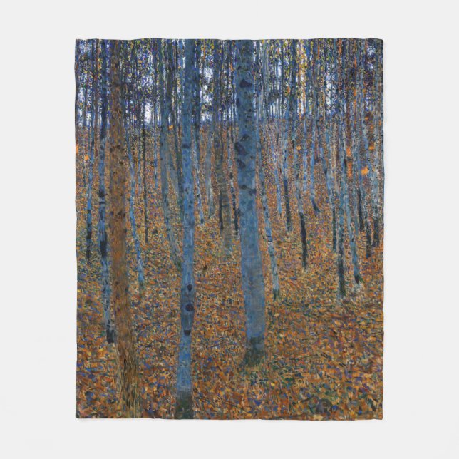 Gustav Klimt - Beech Grove I Fleecefilt (Framsidan)