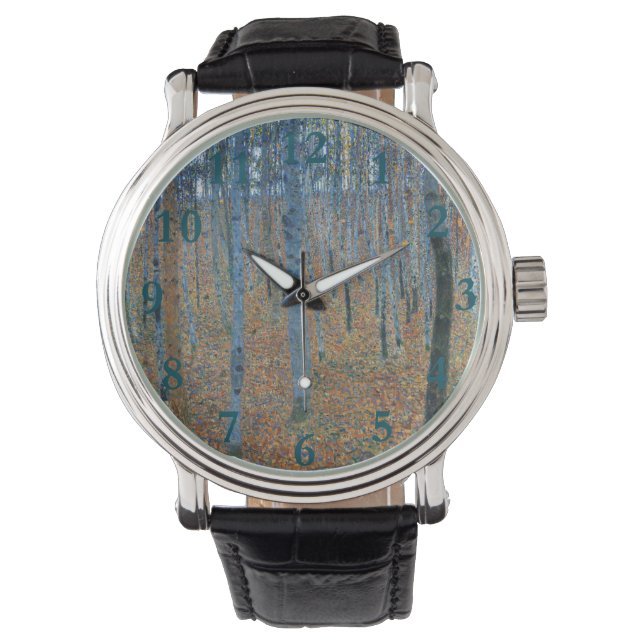 Gustav Klimt Beech Träd Forest Grove Armbandsur (Framsida)
