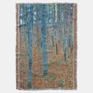 Gustav Klimt Beech Träd Forest Grove Filt