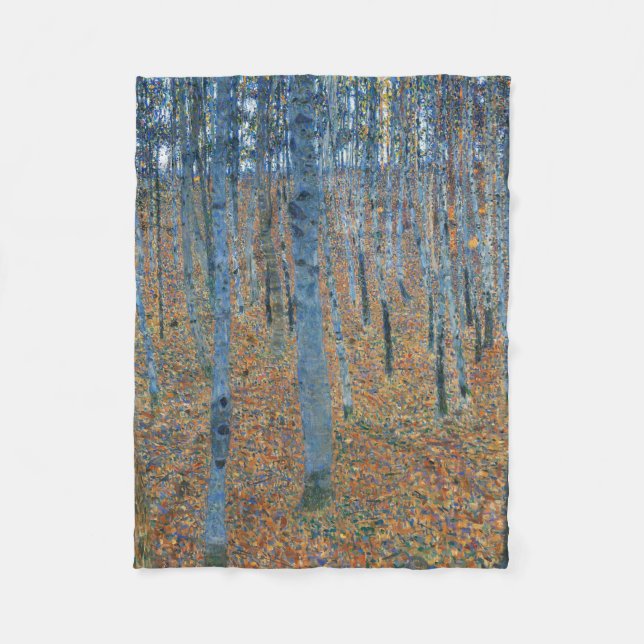 Gustav Klimt Beech Träd Forest Grove Fleecefilt (Framsidan)