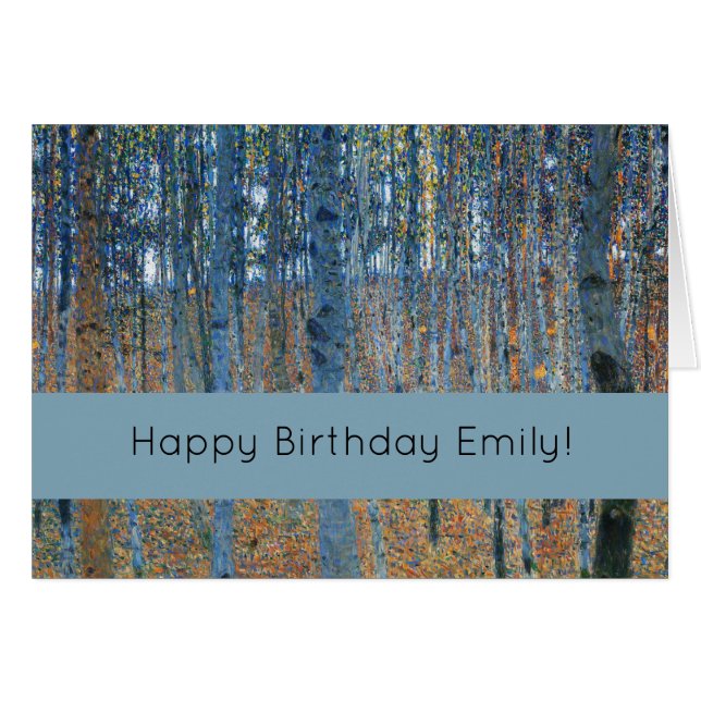 Gustav Klimt Beech Träd Forest Grove Hälsningskort (Framsidan Horizontal)