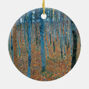 Gustav Klimt Beech Träd Forest Grove Julgransprydnad Keramik