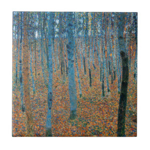 Gustav Klimt Beech Träd Forest Grove Kakelplatta
