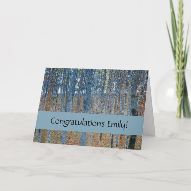 Gustav Klimt Beech Träd Forest Grove Kort (Framsida)