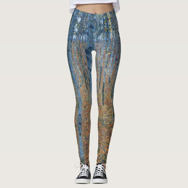 Gustav Klimt Beech Träd Forest Grove Leggings (Framsida)