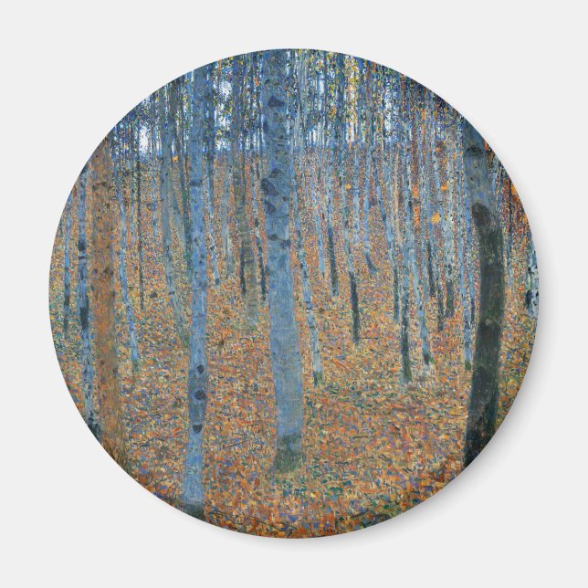 Gustav Klimt Beech Träd Forest Grove Magnet (Framsidan)