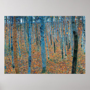 Gustav Klimt Beech Träd Forest Grove Poster