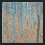 Gustav Klimt Beech Träd Forest Grove Stenunderlägg<br><div class="desc">Detta baseras på att Gustav Klimt, Beech Grove 1, 1902, målar konstverk med klassisk natur. I teckningen visas en tät skog av hög, slender birch träd, med blek trunks som är märkt med mörk, lodrät linjer. Fallen framställs i blått, grönt och gult, vilket ger en känsla av djup och livskraft...</div>