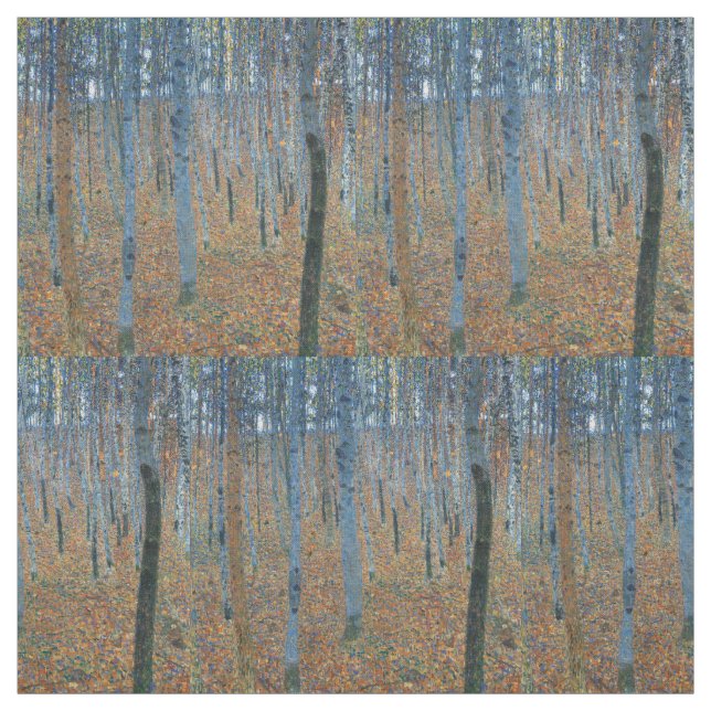 Gustav Klimt Beech Träd Forest Grove Tyg (Provkarta)