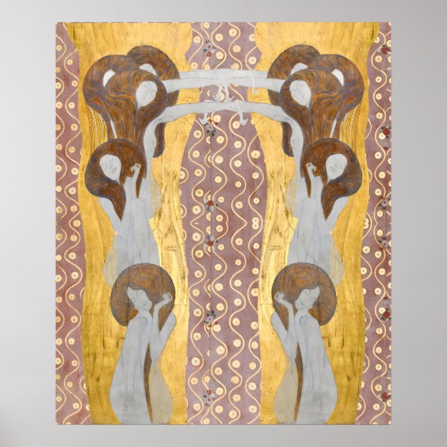 Gustav Klimt - Beethoven Frieze artister Poster (Framsidan)