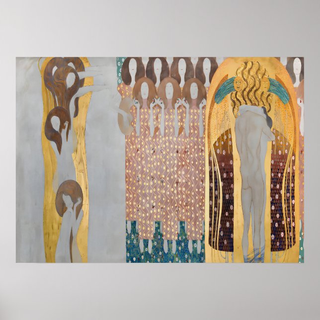 Gustav Klimt - Beethoven Frieze, information Poster (Framsidan)