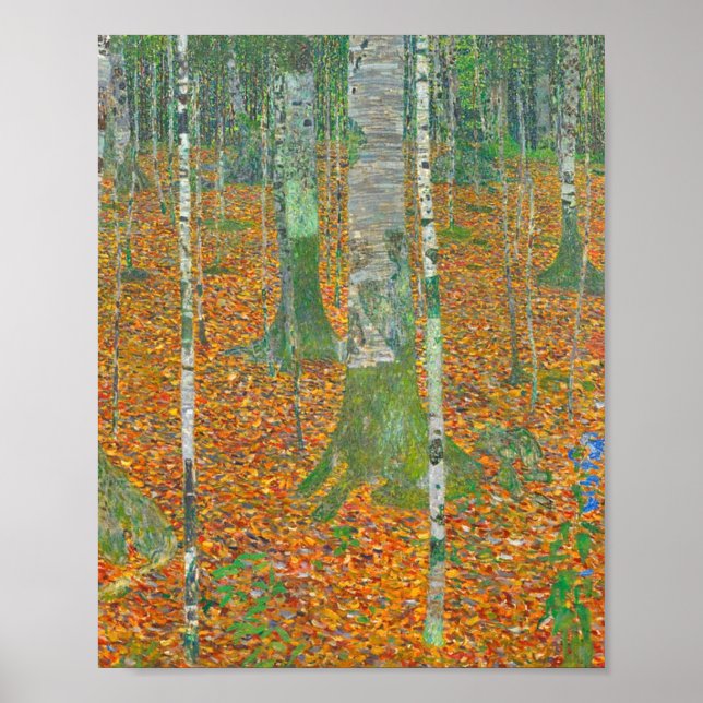 Gustav Klimt - Birch Forest Poster (Framsidan)