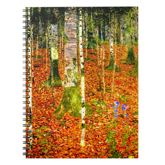 Gustav Klimt Birch Träd Anteckningsbok (Framsidan)
