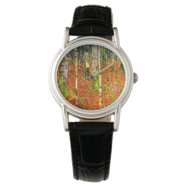 Gustav Klimt Birch Träd Armbandsur (Framsida)