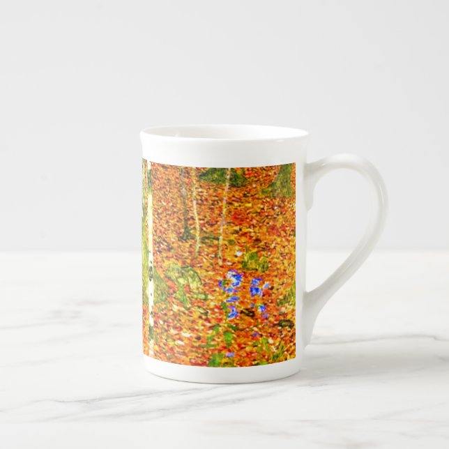 Gustav Klimt Birch Träd Benporslin Mugg (Höger)