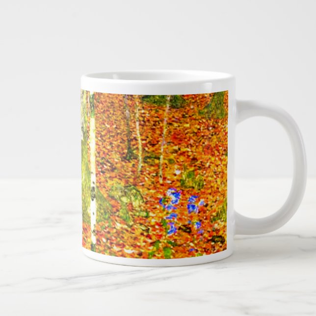 Gustav Klimt Birch Träd Jumbo Mugg (Höger)