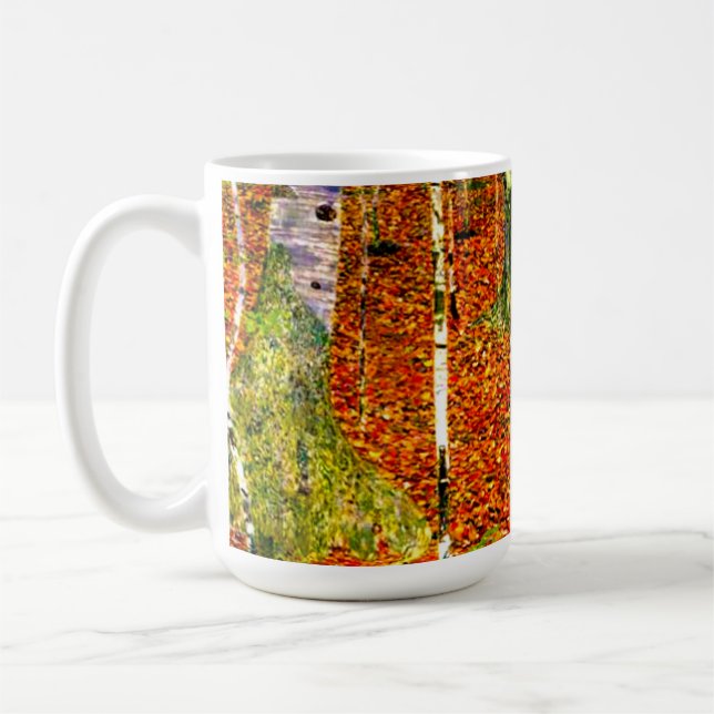 Gustav Klimt Birch Träd Kaffemugg (Vänster)