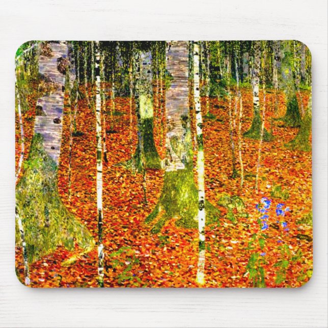 Gustav Klimt Birch Träd Musmatta (Framsidan)