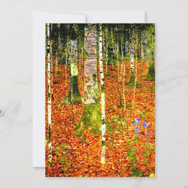 Gustav Klimt Birch Träd Spara Datumet (Framsida)