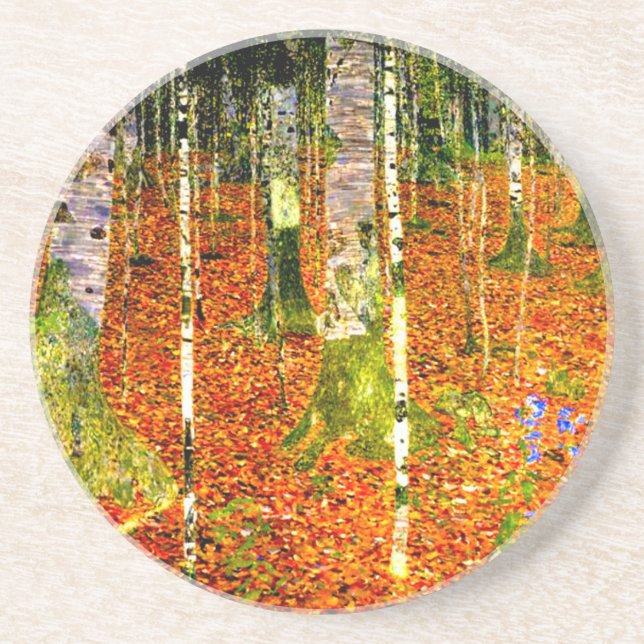 Gustav Klimt Birch Träd Underlägg (Framsidan)