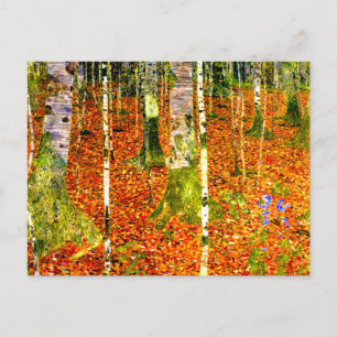 Gustav Klimt Birch Träd Vykort