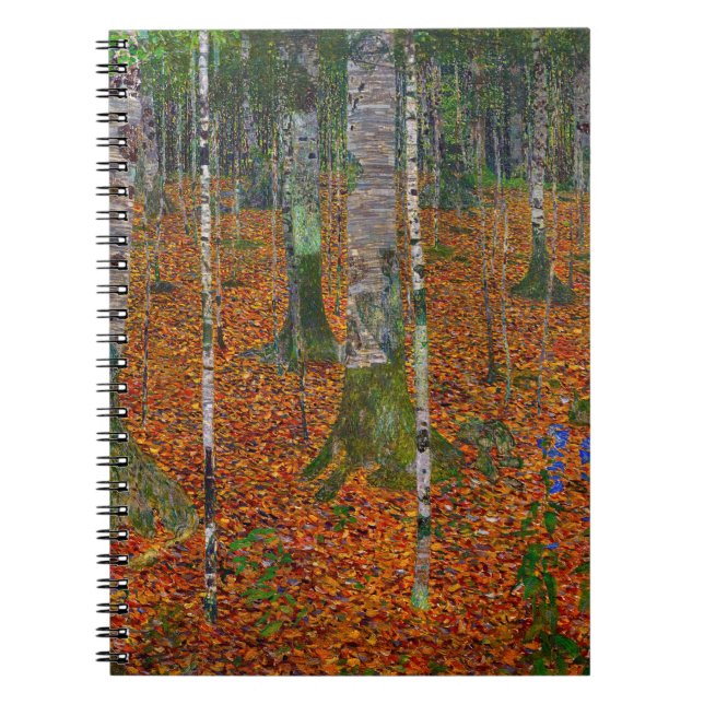 Gustav Klimt - Birch Wood Anteckningsbok (Framsidan)