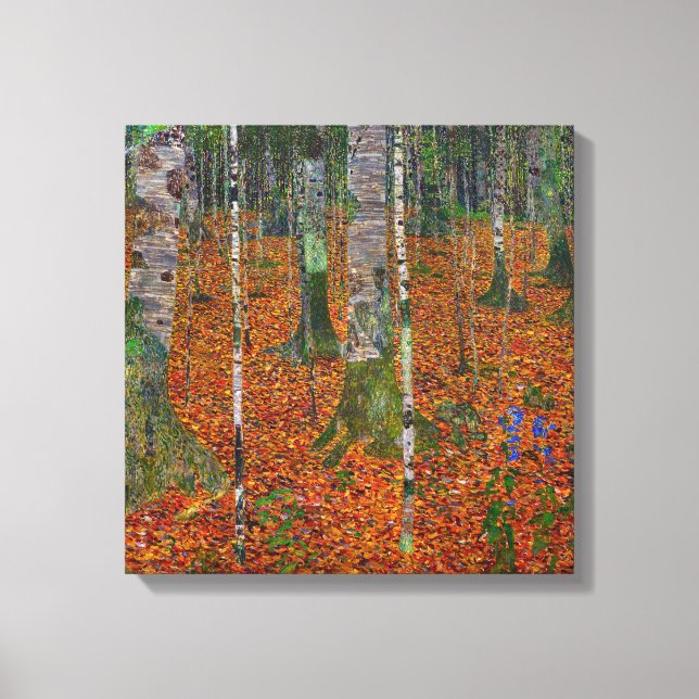 Gustav Klimt - Birch Wood Canvastryck (Framsida)