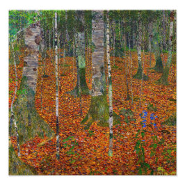 Gustav Klimt - Birch Wood Fototryck