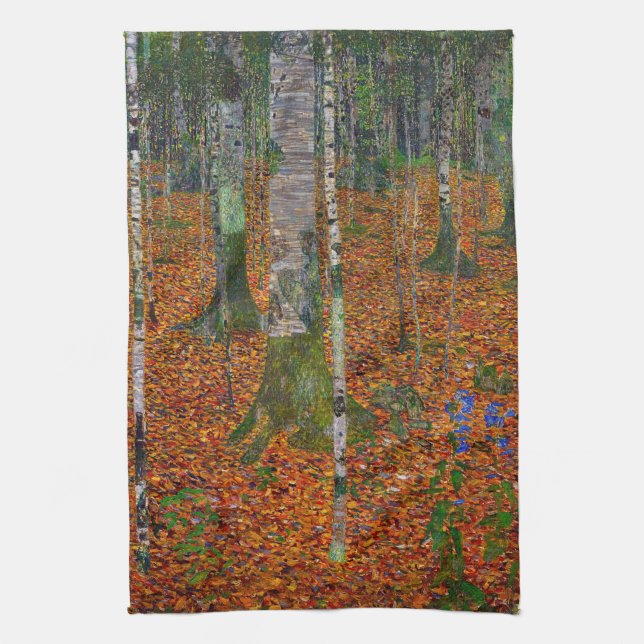 Gustav Klimt - Birch Wood Kökshandduk (Vertikal)