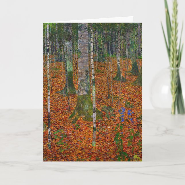 Gustav Klimt - Birch Wood Kort (Framsida)