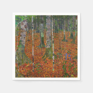 Gustav Klimt - Birch Wood Pappersservett