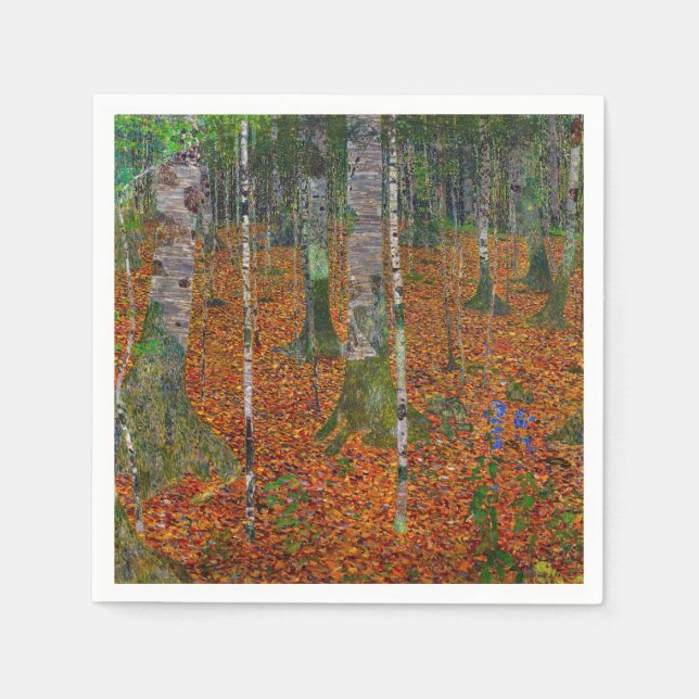 Gustav Klimt - Birch Wood Pappersservett (Framsidan)