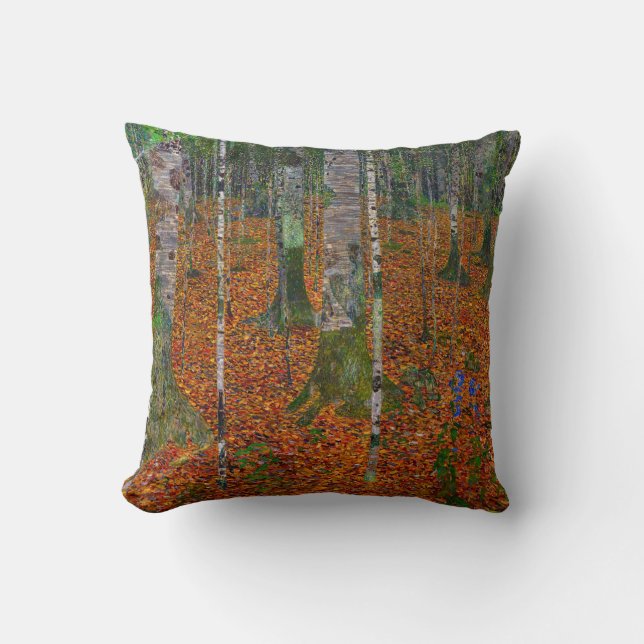 Gustav Klimt - Björkskog Kudde (Framsida)