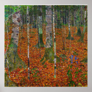 Gustav Klimt - Björkskog Poster