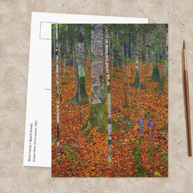 Gustav Klimt - Björkskog Vykort (Skapare uppladdad)